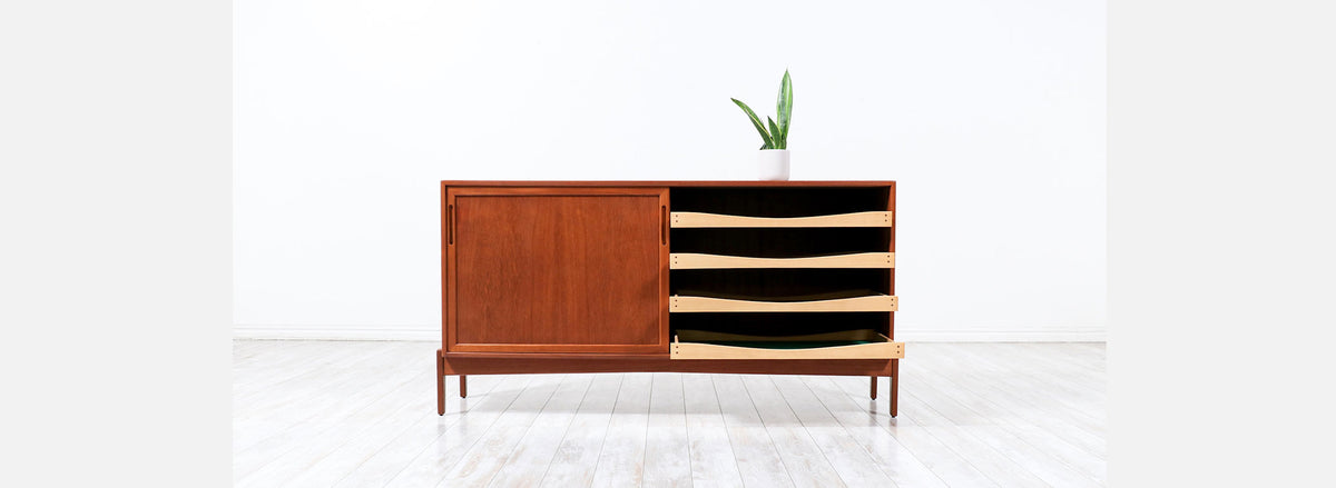 Mid-Century Danish Modern Teak Credenza by William Watting