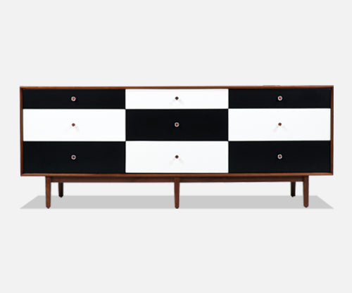 Milo Baughman Two-Tone Lacquered Dresser for Glenn of California