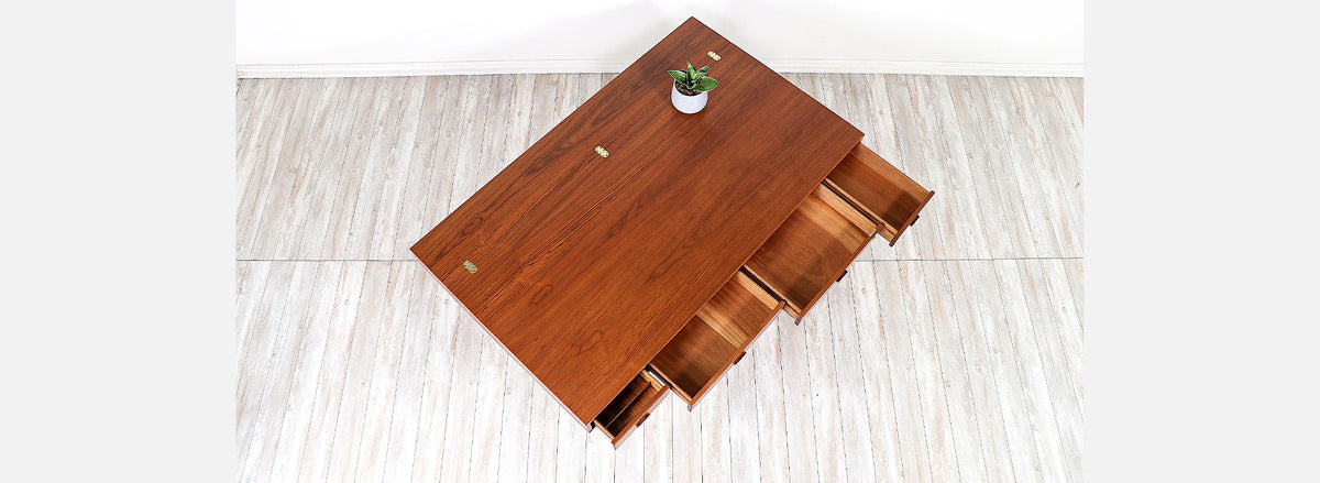 Danish Modern Flip-Top Partners Teak Desk by Peter Løvig Nielsen