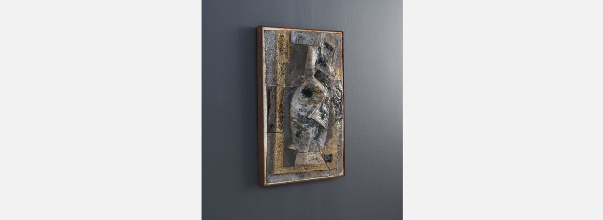 Mid-Century Modernist Cubist Concrete Wall Art