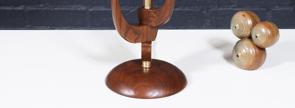 Mid-Century Sculpted Table Lamp by Roller Lamp Co.