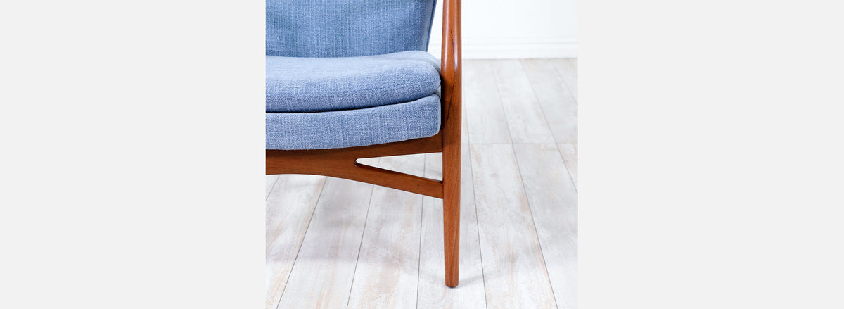 Kurt Olsen Model-215 Wing Back Lounge Chairs for Slagelse Møbelvaerk