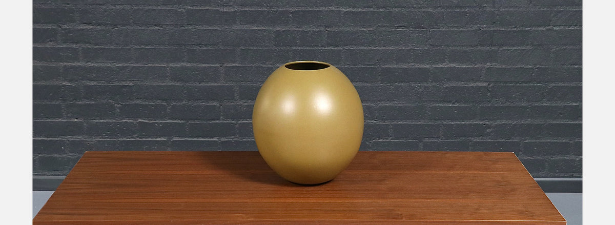 Marilyn Kay Austin Olive Green Sphere Planter for Architectural Pottery