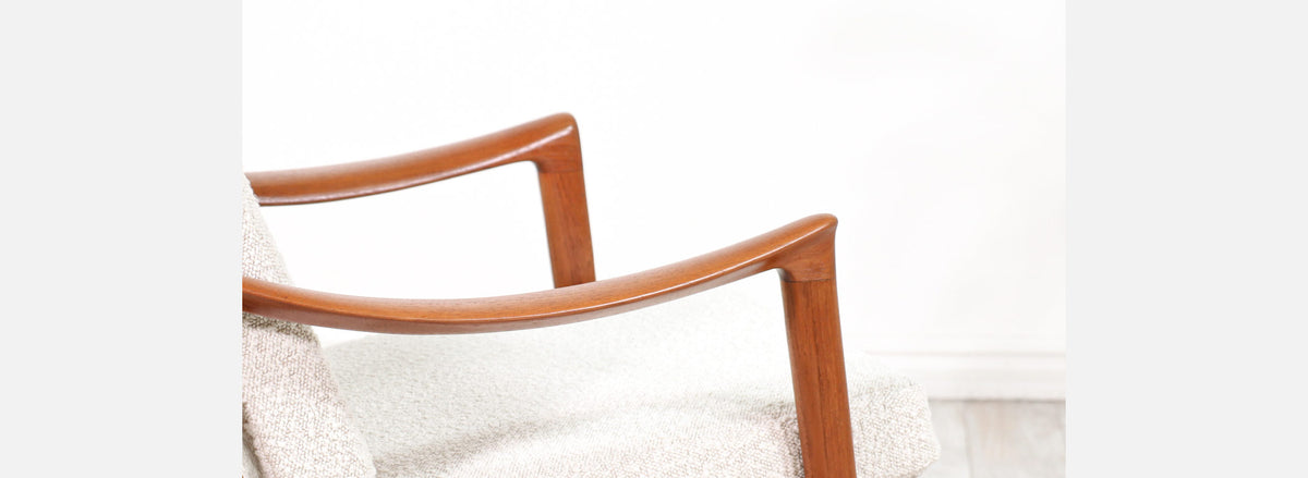 Fredrik Kayser Sculpted Teak Lounge Chair for Vatne Mobelfabrikk