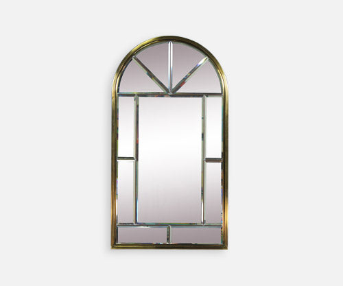 Mid-Century Modern Brass Mirror
