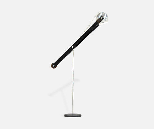 Mid-Century Modern Adjustable Chrome Orb Floor Lamp