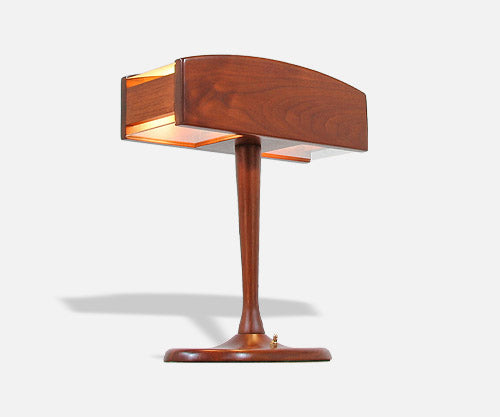 Mid-Century Modern Walnut Desk Lamp