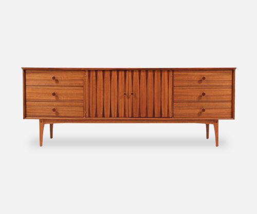 Mid-Century Inlaid Rosewood-Sculpted-Dresser-by-Lane