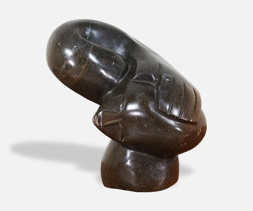 Mid-Century Modern Abstract Women Carved Stone Sculpture