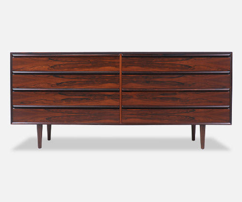 Mid-Century Modern Rosewood 8- Drawer Dresser by Westnofa