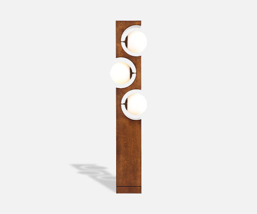Mid-Century Geometric 3-Globe Floor Lamp by Modeline
