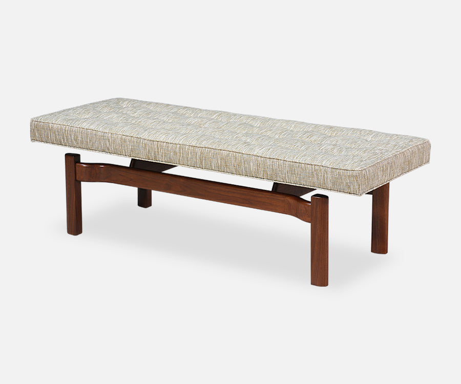 Mid Century Modern Floating Tufted Bench