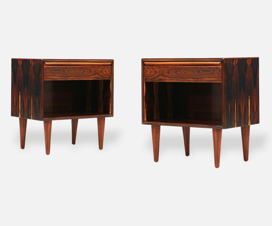 Mid Century Rosewood Night Stands by Westnofa