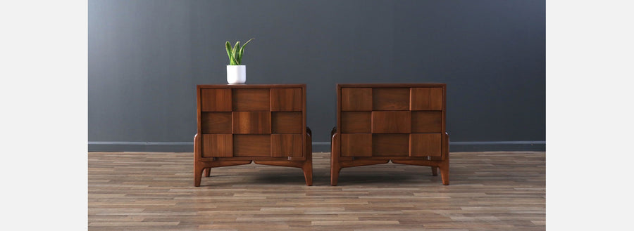 Mid-Century Modern Geometric Night Stands by American of Martinsville