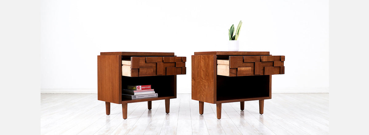 Mid-Century Modern "Stacatto" Night Stands by Lane 