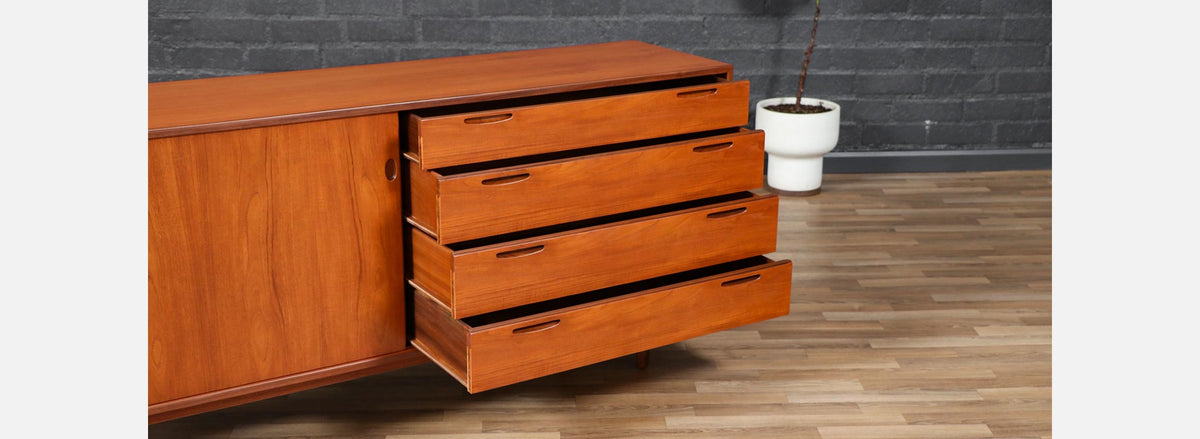 Ib Kofod-Larsen "Jutland" Teak Credenza for Brande Møbelfabrik