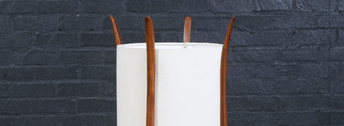 Mid-Century Modern Sculpted Floor Lamp by Roller Lamp Co.