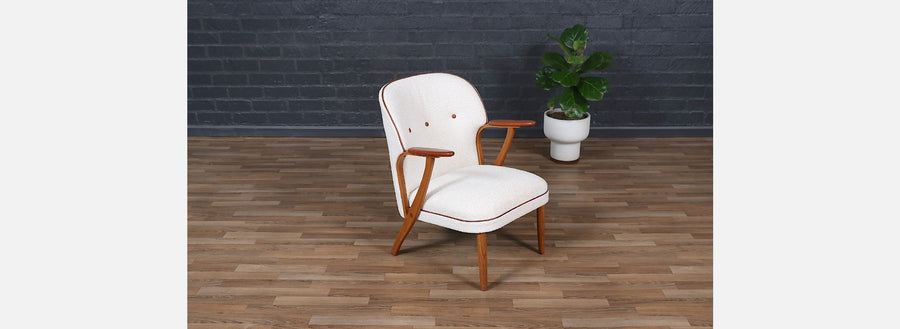 Danish Modern Teak & Oak Lounge Chair by Chresten Findahl Brodersen