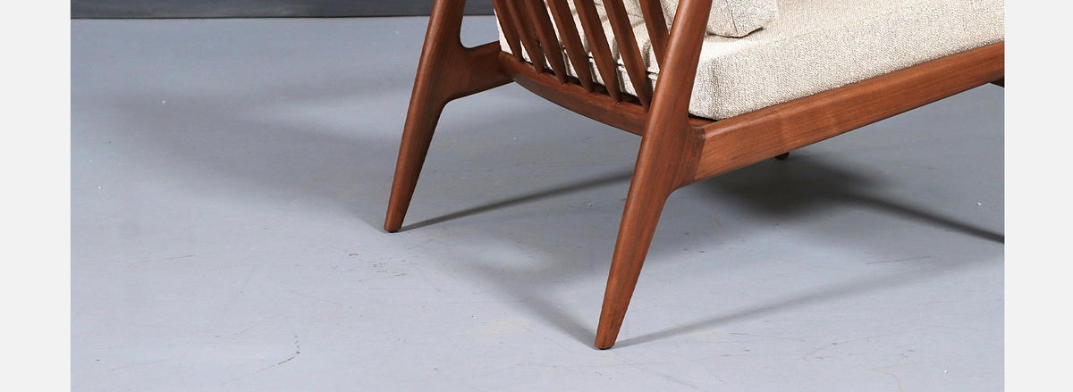 Milo Baughman Sculpted Walnut Lounge Chair for Thayer Coggin