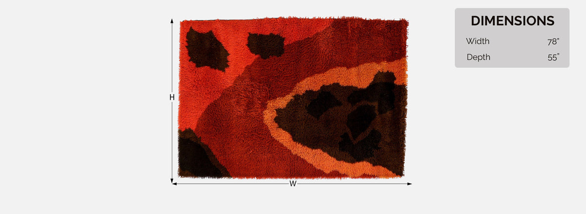 Mid-Century Scandinavian Modern Wool Modern Rug