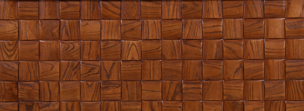 Paul Laszlo "Basket Weave" Full-Size Bed Frame for Brown Saltman