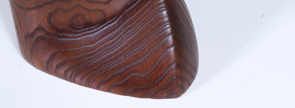 Lynn Lawrence Carved Biomorphic Oak Table Lamp for Modeline of CA