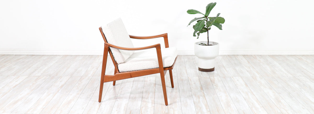Fredrik Kayser Sculpted Teak Lounge Chair for Vatne Mobelfabrikk