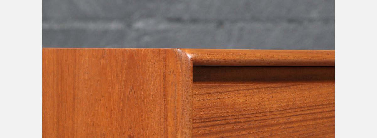 Danish Modern Tambour-Door Teak Dresser by Danflex Systems
