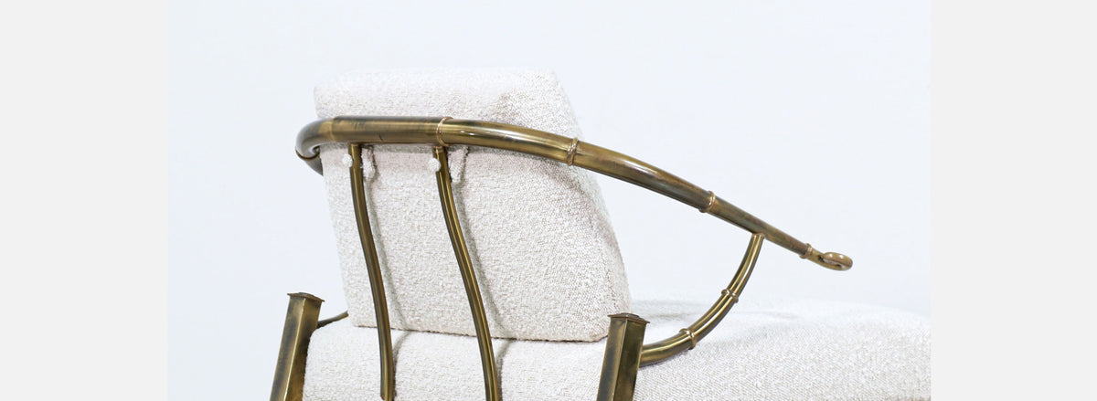 Mid-Century Modern Brass Accent Lounge Chair by Weiman / Warren Lloyd