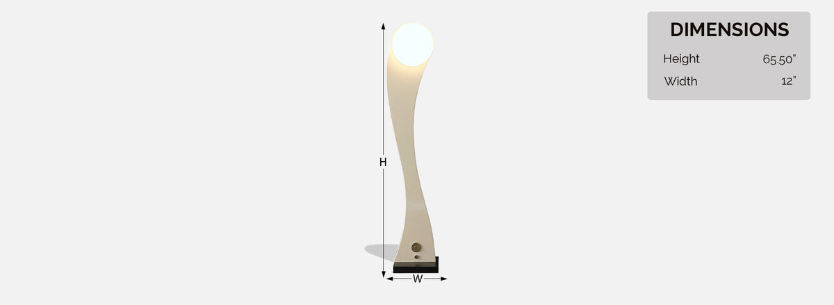 Mid-Century Modern Sculpted Lacquered Floor Lamp