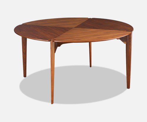 John Keal Sculpted Walnut Dining Table for Brown Saltman