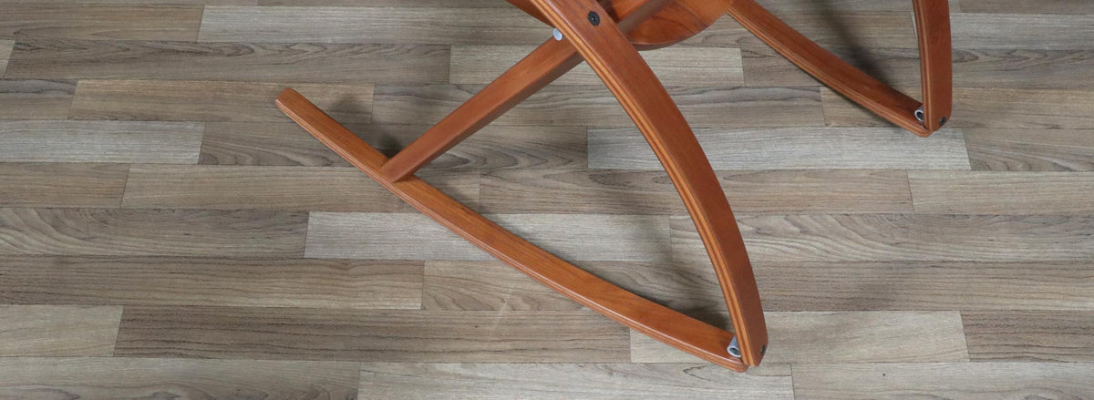 Californian Studio Modern Teak Rocking Chair by Leon Meyer
