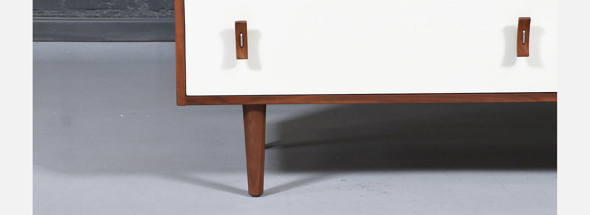 California Modern 6-Drawer Two-Tone Lacquered Dresser by Stanley Young