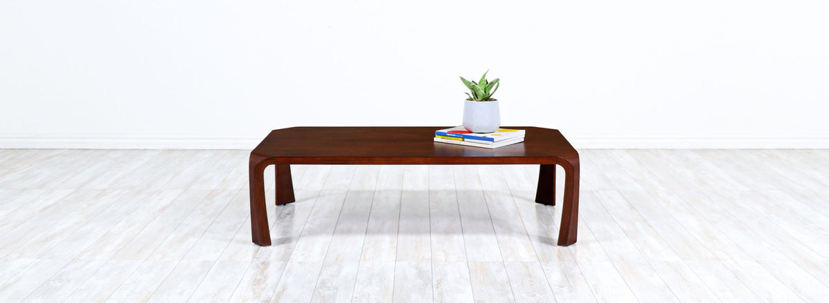 Saburo Inui Brazilian Rosewood Coffee Table for Tendo Mokko 