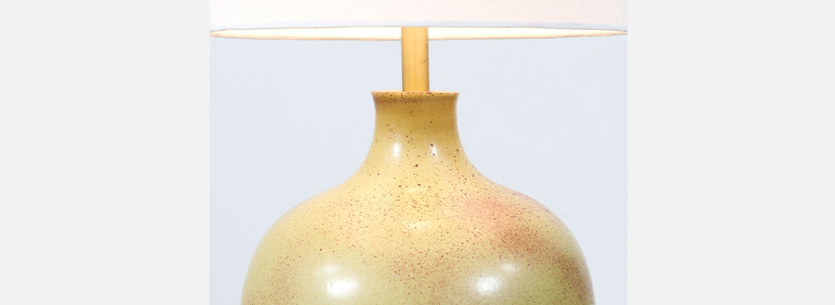 David Cressey Olive Green Pro Artisan Ceramic Table Lamp for Architectural Pottery