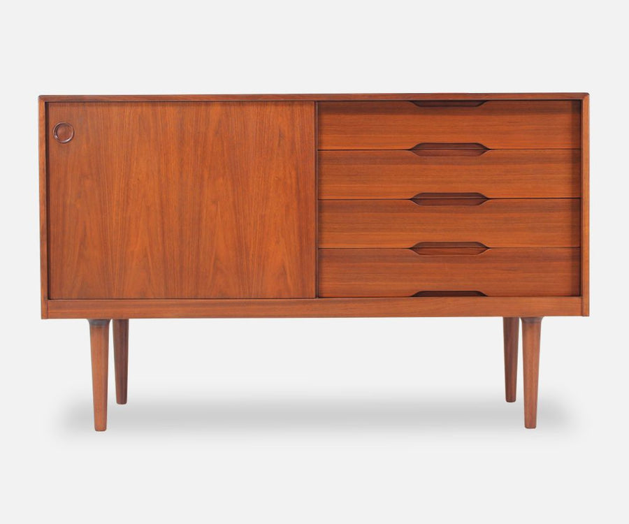 Norwegian Modern Walnut Credenza by Gustav Bahus