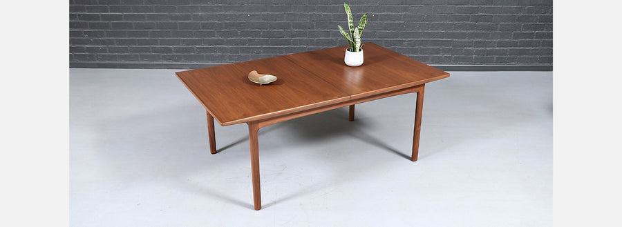 Folke Ohlsson Model-452 Expanding Walnut Dining Table for Dux