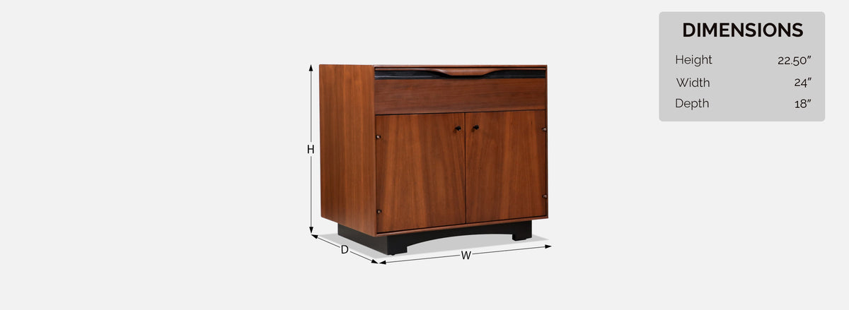 California Modern Walnut Night Stands by John Kapel