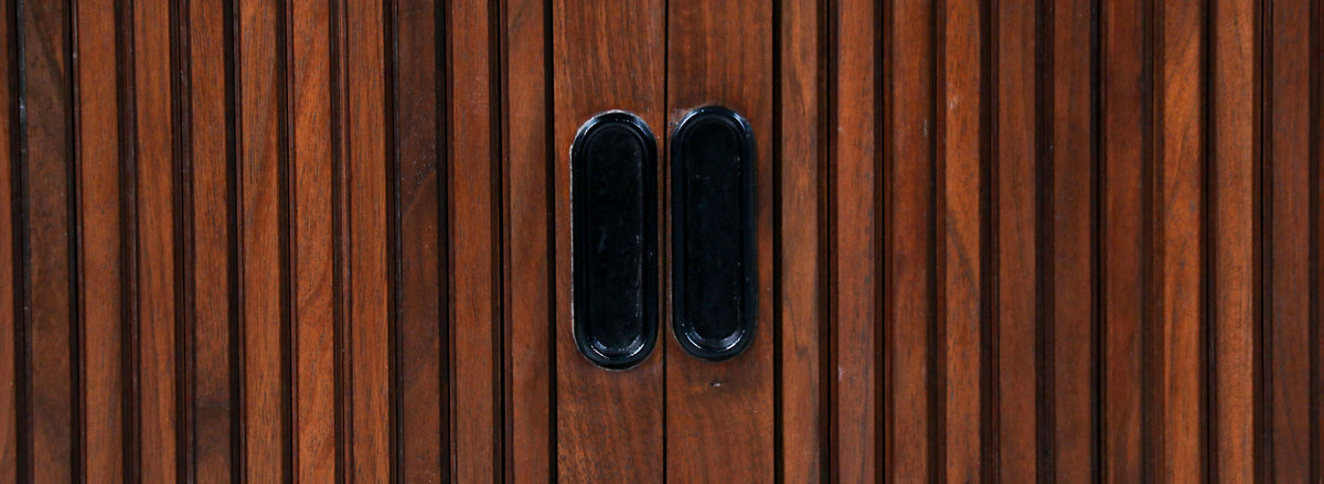 Mid-Century Modern Tambour-Door Credenza by Merton L. Gershun