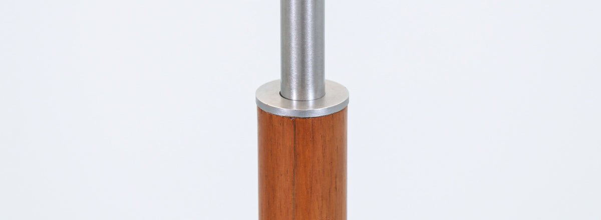 Gerald Thurston Teak & Steel Floor Lamp for Lightolier