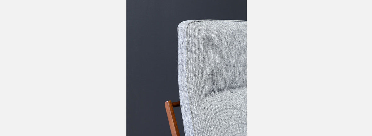 Mid-Century Modern Sculpted Sleigh-Base Lounge Chair by Hans Juergens