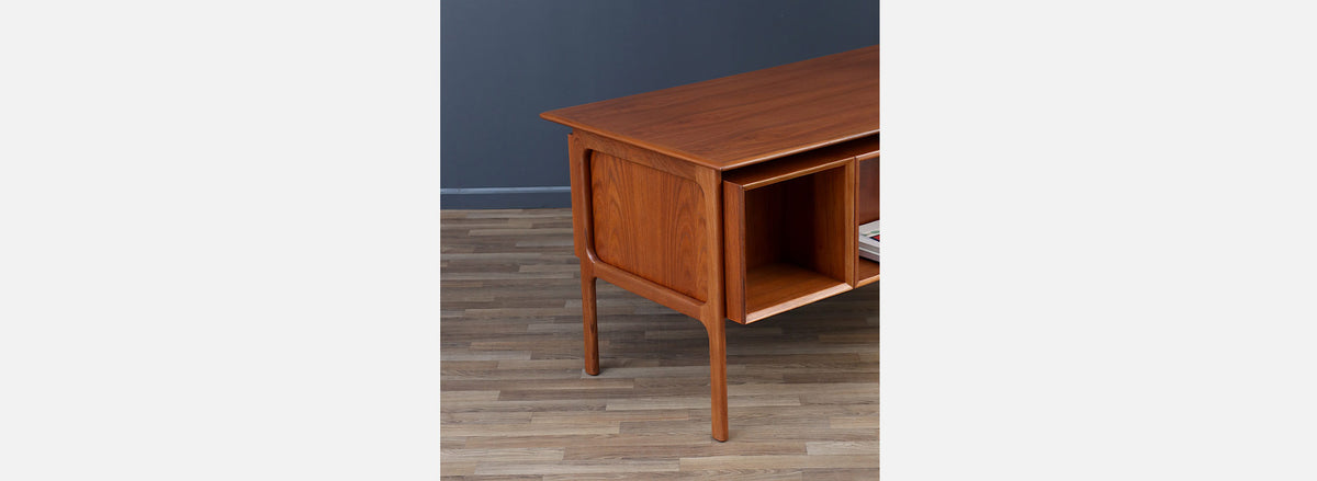 Erik Brouer Executive Desk with Bookcase for Brouer Møbelfabrik