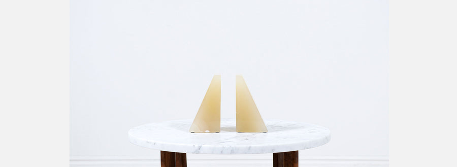 Mid-Century Modern Alabaster Bookends 