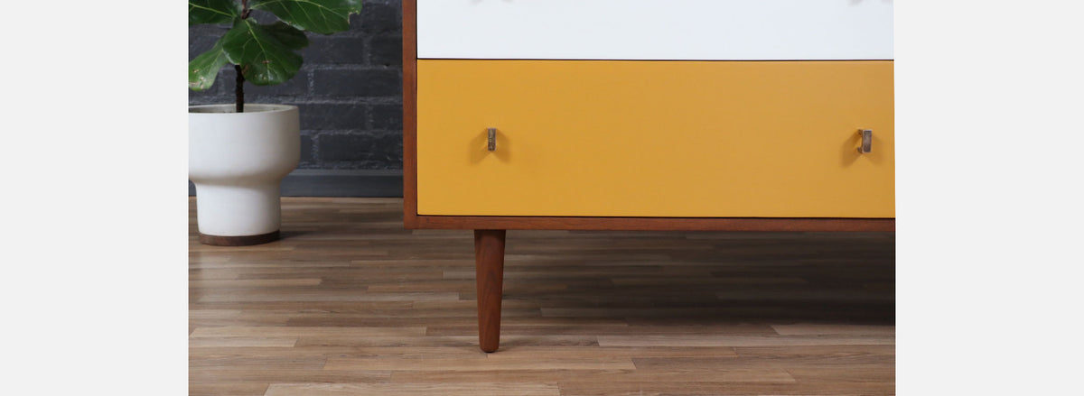 Glenn of California Multi-Color Lacquered & Walnut Dresser