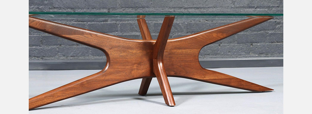 Adrian Pearsall 893-TGO Coffee Table w/ Stingray Glass Top