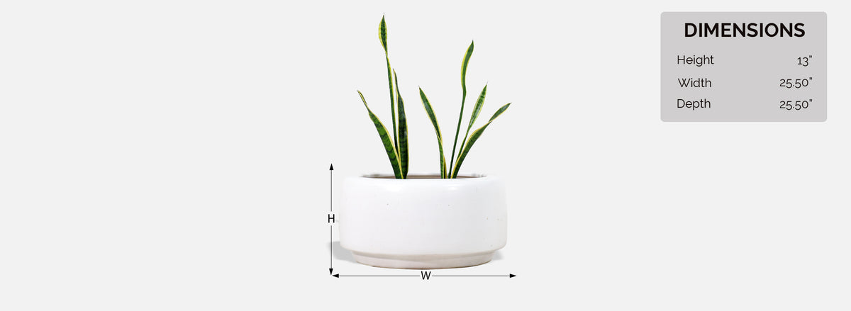 Vintage Large John Follis "Tire" White Glaze Planter for Architectural Pottery
