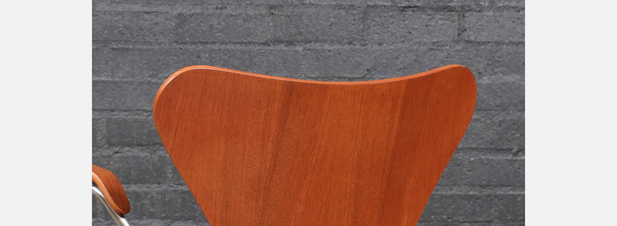 Arne Jacobsen Series-7 Teak Desk Chair for Fritz Hansen