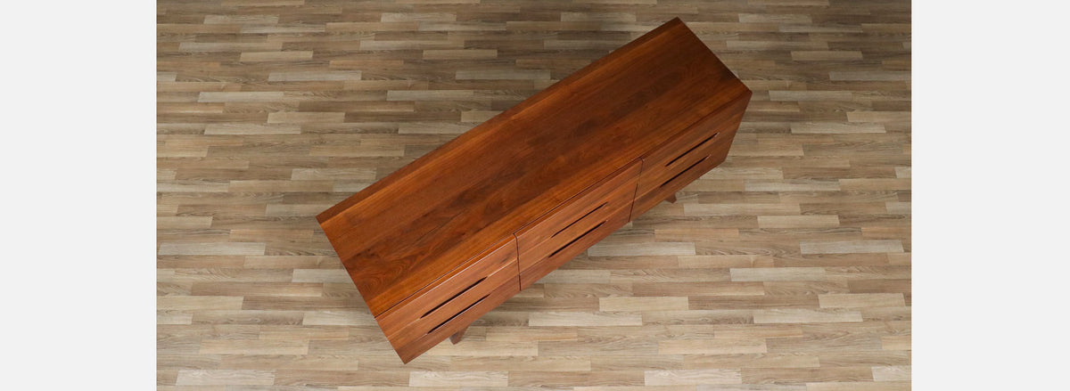 Mid-Century Californian Modernist Sculpted Walnut Dresser