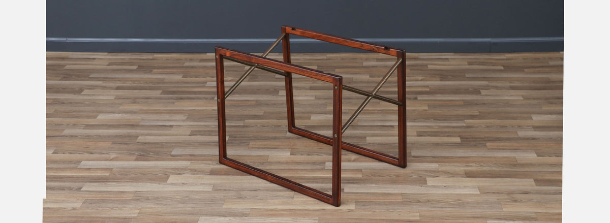 Svend Langkilde Rosewood & Brass Removable Tray Table