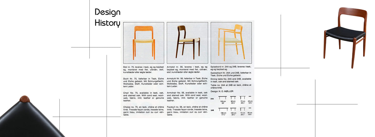Niels Moller Model-75 Teak & Leather Dining Chairs